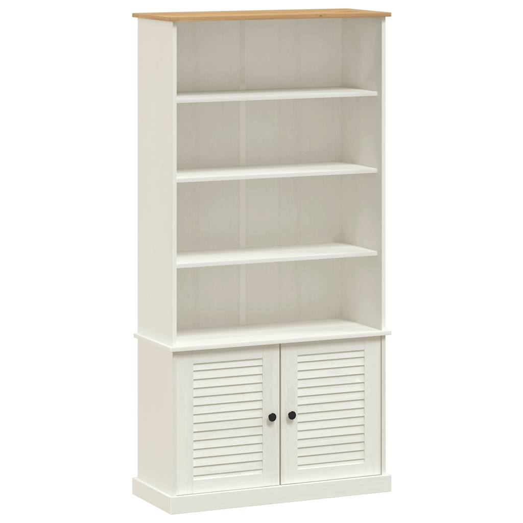 Libreria VIGO 85x35x170 cm in Legno Massello di Pino Bianco | homemem39