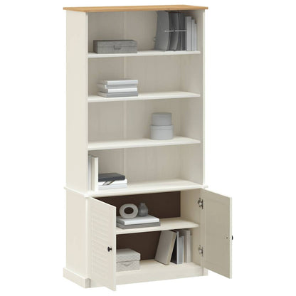 Libreria VIGO 85x35x170 cm in Legno Massello di Pino Bianco | homemem39