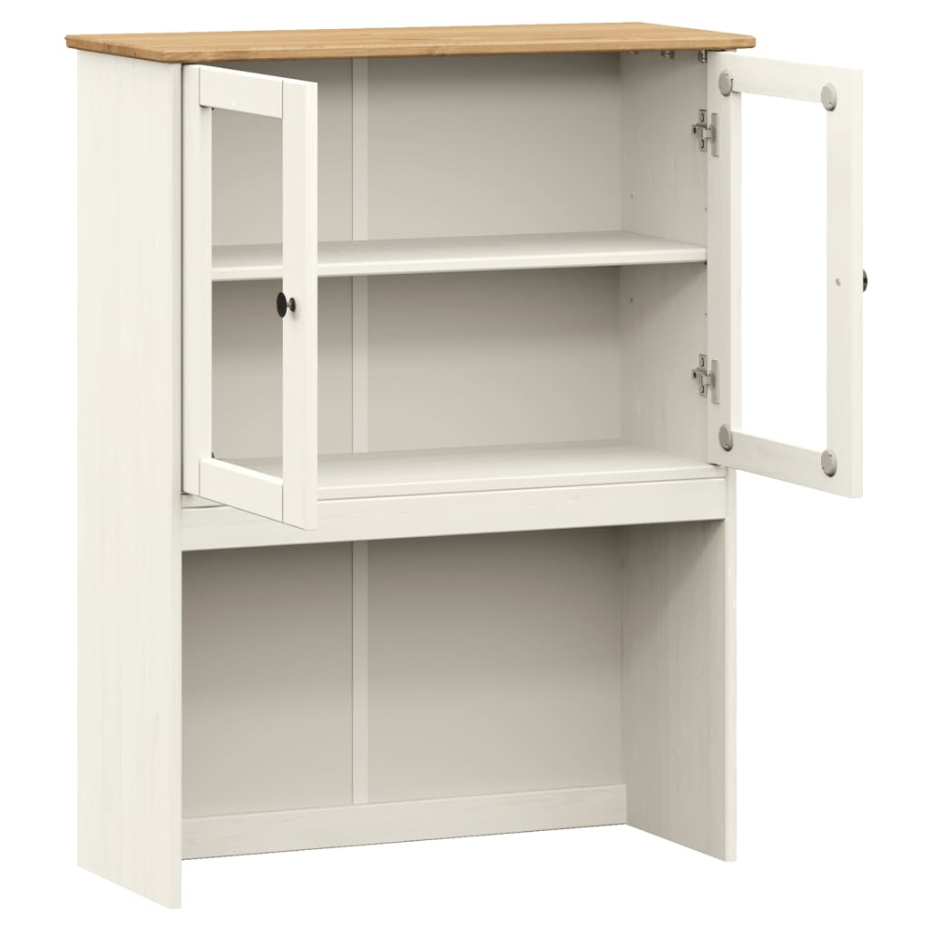 Piano Comò VIGO Bianco 78x30x100 cm in Legno Massello di Pino - homemem39