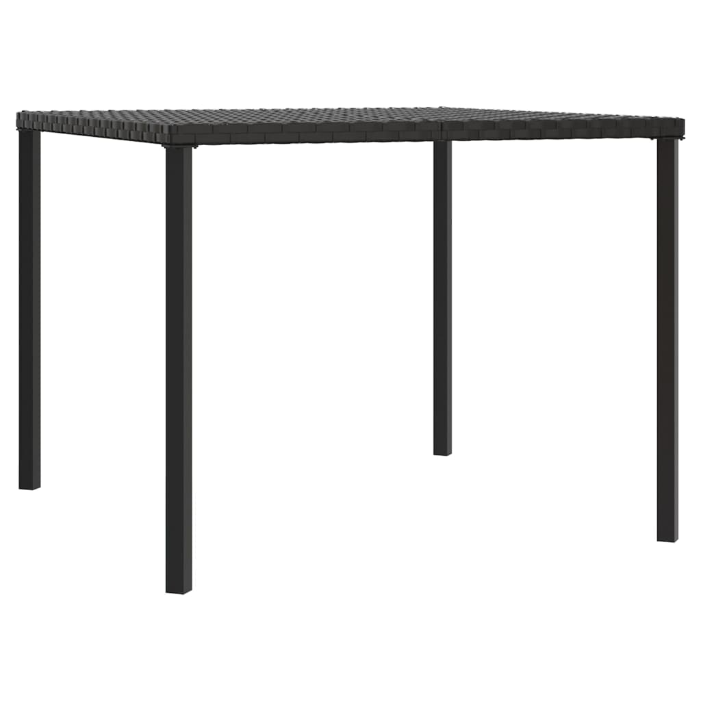 Set da Pranzo da Giardino 6 pz con Cuscini Nero in Polyrattan | homemem39