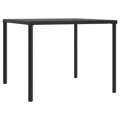 Set da Pranzo da Giardino 6 pz con Cuscini Nero in Polyrattan | homemem39
