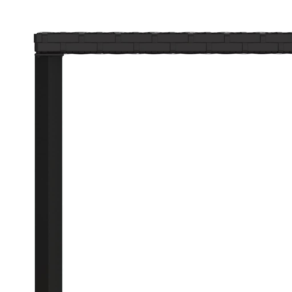 Set da Pranzo da Giardino 6 pz con Cuscini Nero in Polyrattan | homemem39