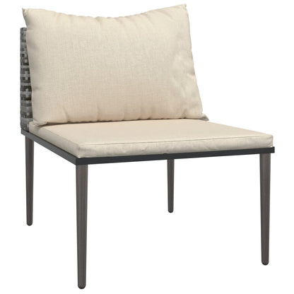 Set Divani da Giardino 5 pz con Cuscini in Polyrattan Grigio | homemem39