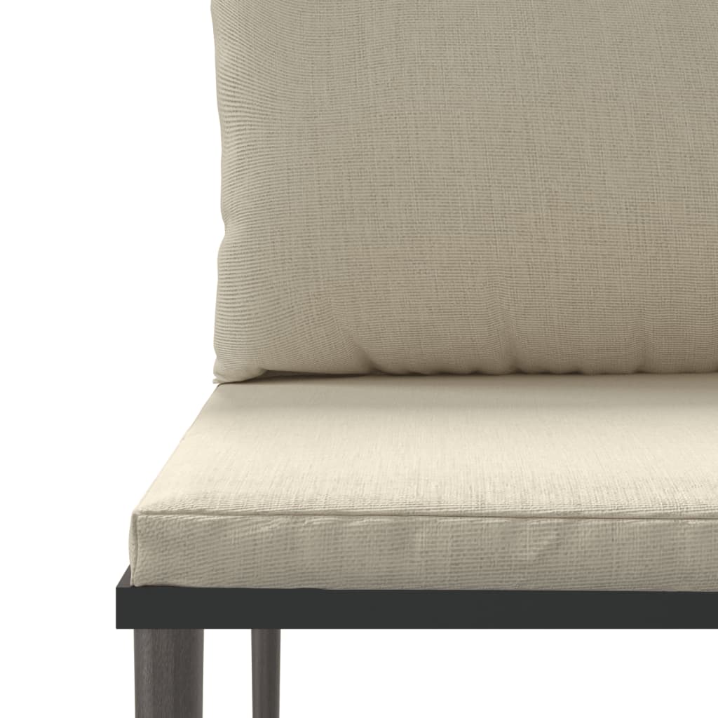 Set Divani da Giardino 5 pz con Cuscini in Polyrattan Grigio | homemem39