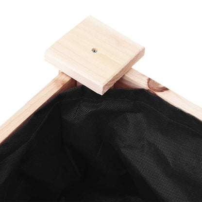 Fioriera con Ruote e Fodera 118x59x80cm Legno Massello di Abete - homemem39