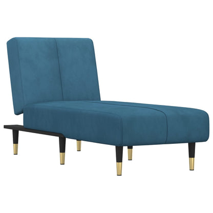 Chaise Longue in Velluto Blu - homemem39