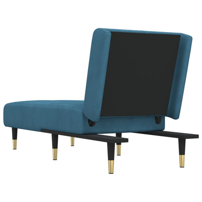 Chaise Longue in Velluto Blu - homemem39