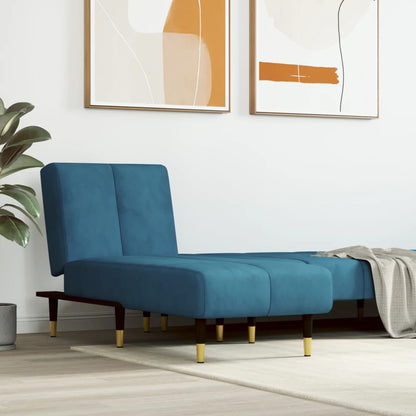 Chaise Longue in Velluto Blu