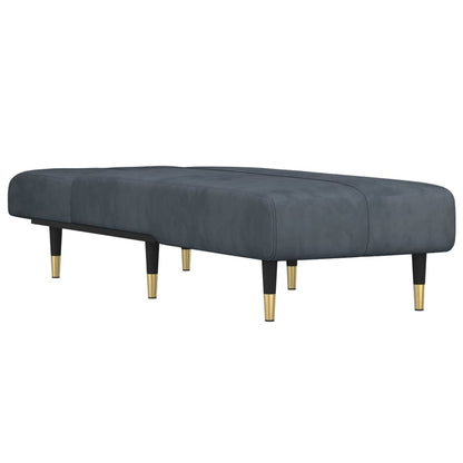 Chaise Longue in Velluto Grigio Scuro - homemem39