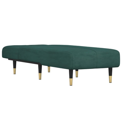 Chaise Longue in Velluto Verde Scuro