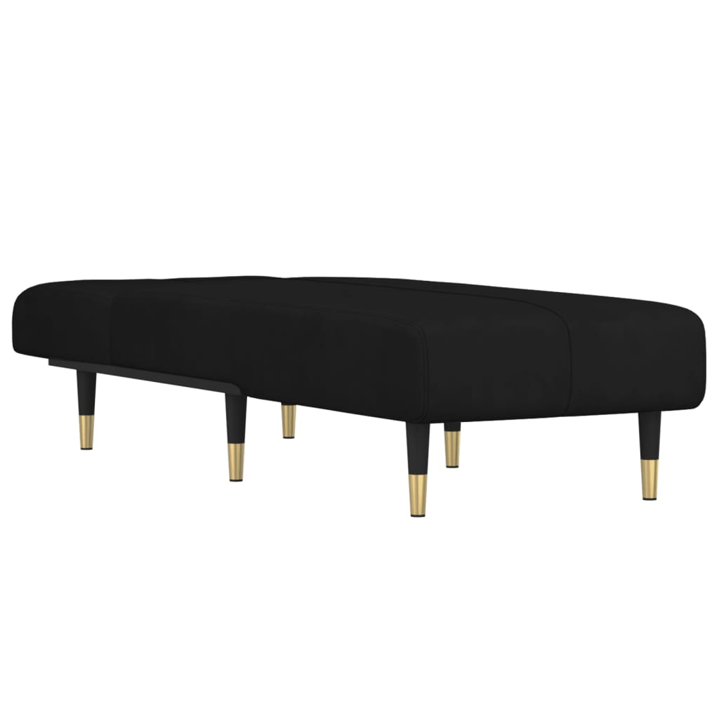 Chaise Longue in Velluto Nero