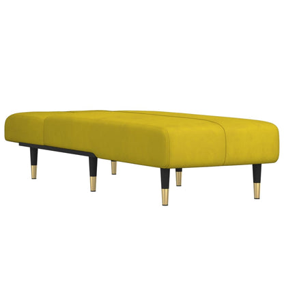 Chaise Longue in Velluto Giallo - homemem39