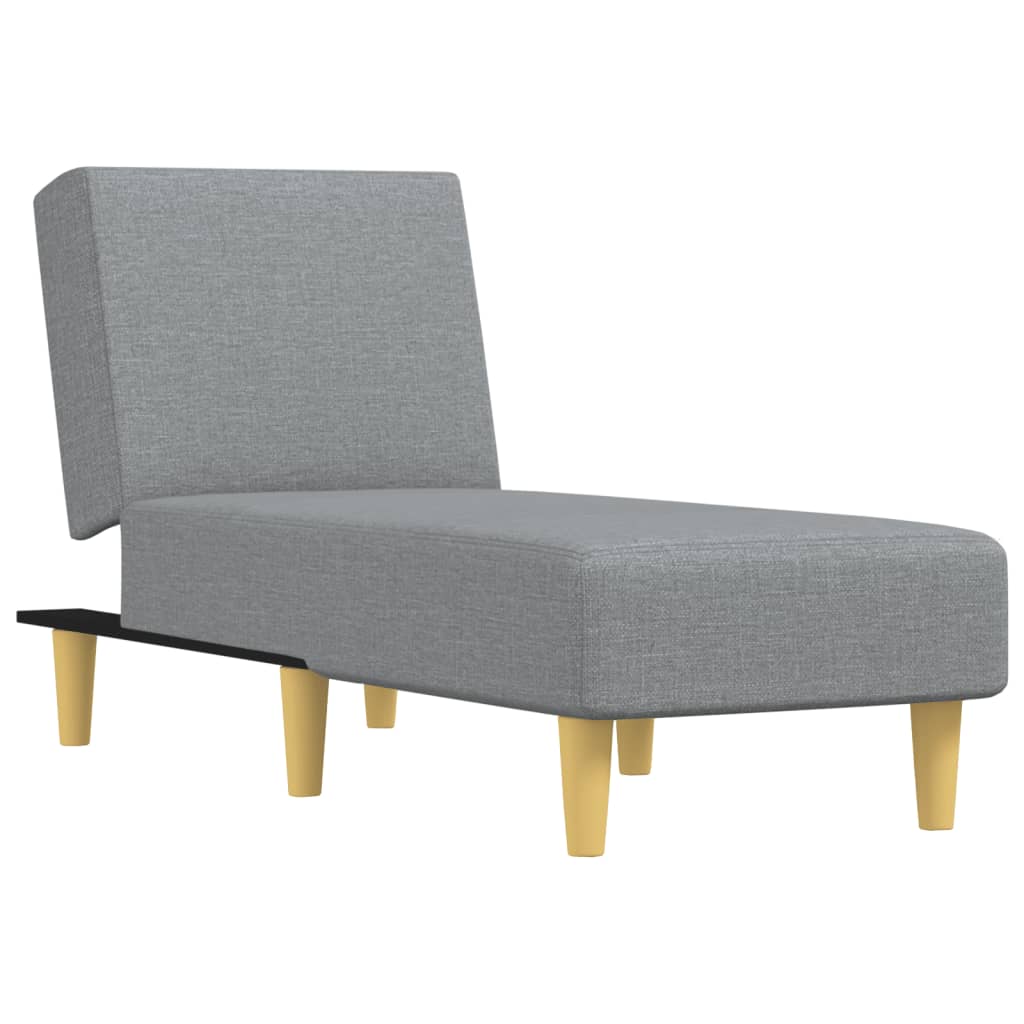 Chaise Longue in Tessuto Grigio Chiaro - homemem39
