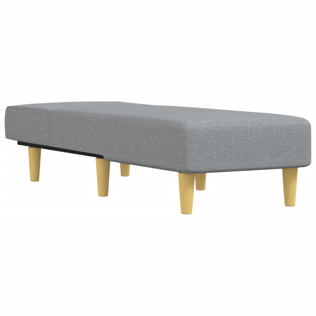 Chaise Longue in Tessuto Grigio Chiaro