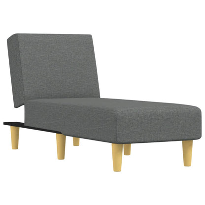 Chaise Longue in Tessuto Grigio Scuro