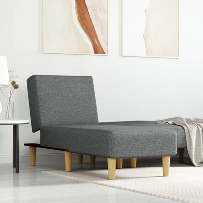 Chaise Longue in Tessuto Grigio Scuro - homemem39