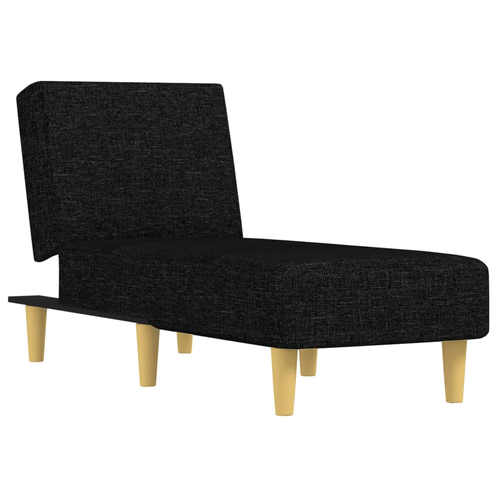 Chaise Longue in Tessuto Nero - homemem39