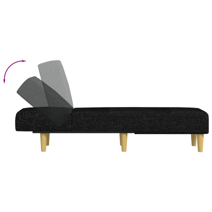 Chaise Longue in Tessuto Nero - homemem39