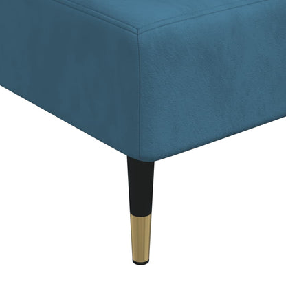 Chaise Longue in Velluto Blu