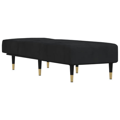 Chaise Longue in Velluto Nero - homemem39