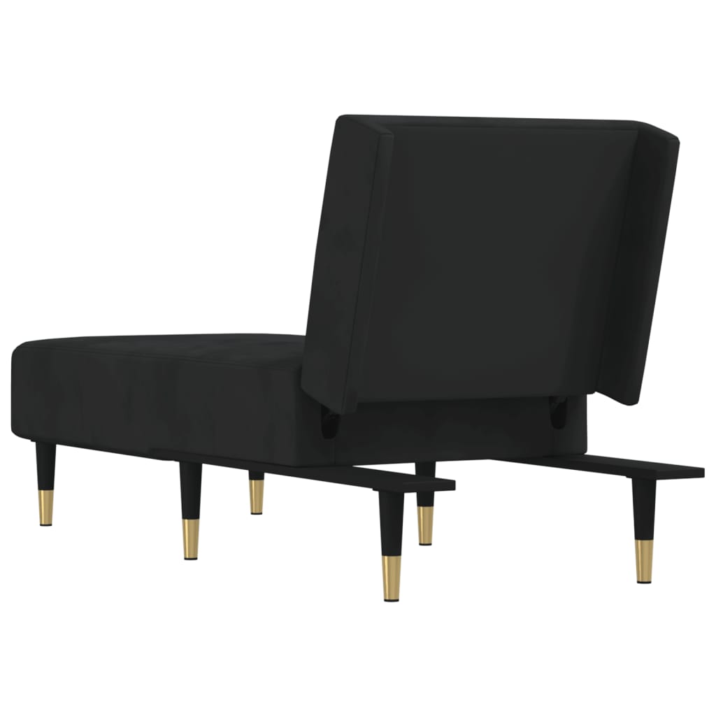 Chaise Longue in Velluto Nero