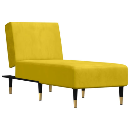 Chaise Longue in Velluto Giallo - homemem39