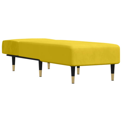 Chaise Longue in Velluto Giallo