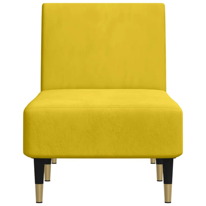 Chaise Longue in Velluto Giallo - homemem39