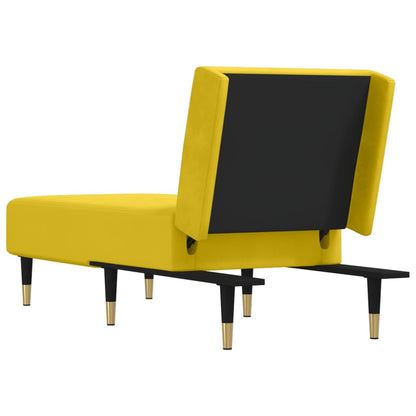 Chaise Longue in Velluto Giallo - homemem39