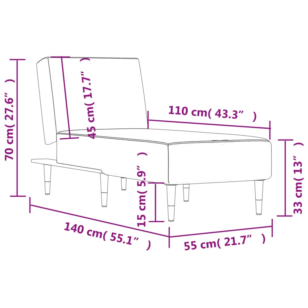 Chaise Longue in Velluto Giallo - homemem39