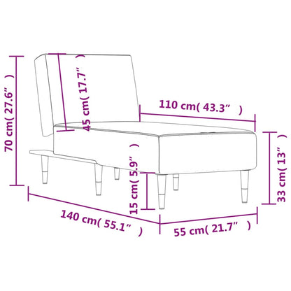 Chaise Longue in Velluto Giallo - homemem39