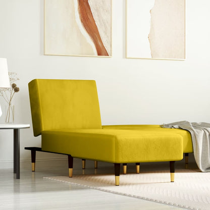 Chaise Longue in Velluto Giallo - homemem39