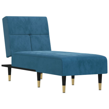 Chaise Longue in Velluto Blu - homemem39