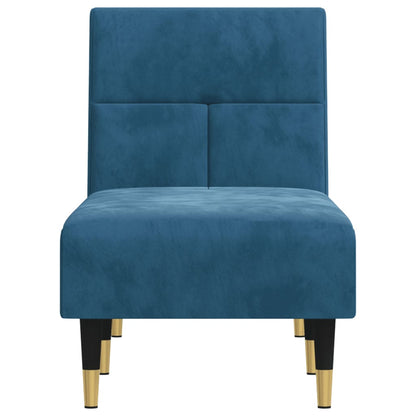 Chaise Longue in Velluto Blu