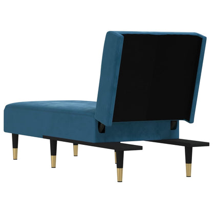 Chaise Longue in Velluto Blu - homemem39