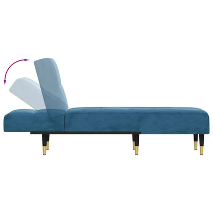 Chaise Longue in Velluto Blu - homemem39