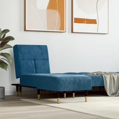 Chaise Longue in Velluto Blu - homemem39