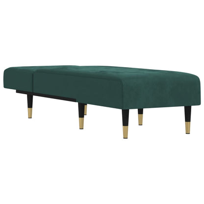 Chaise Longue in Velluto Verde Scuro