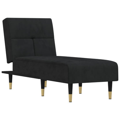 Chaise Longue in Velluto Nero - homemem39