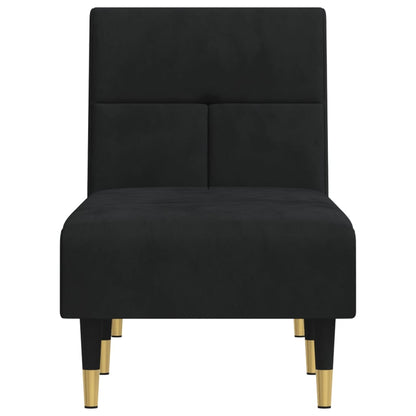 Chaise Longue in Velluto Nero