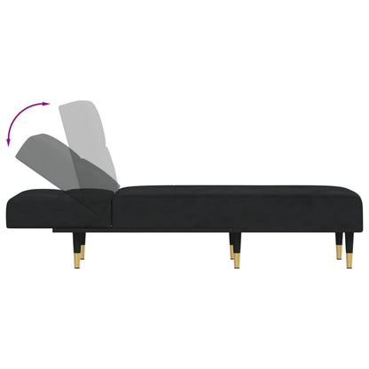 Chaise Longue in Velluto Nero