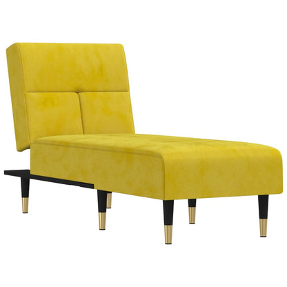 Chaise Longue in Velluto Giallo - homemem39