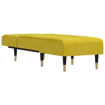 Chaise Longue in Velluto Giallo - homemem39