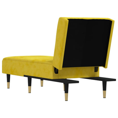 Chaise Longue in Velluto Giallo - homemem39