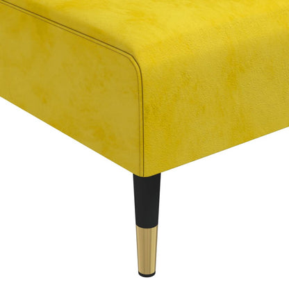 Chaise Longue in Velluto Giallo - homemem39