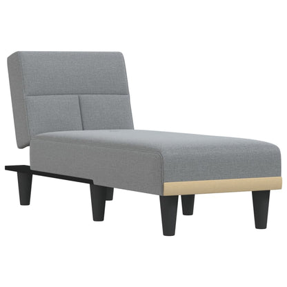 Chaise Longue in Tessuto Grigio Chiaro