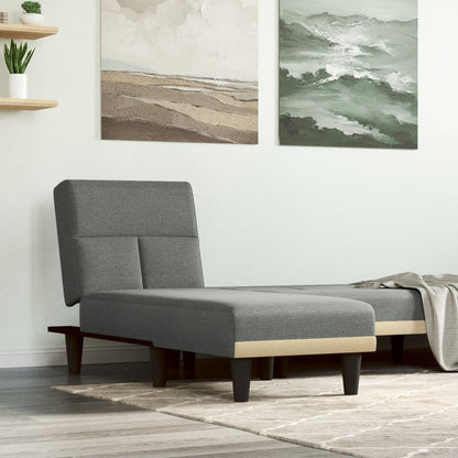 Chaise Longue in Tessuto Grigio Scuro