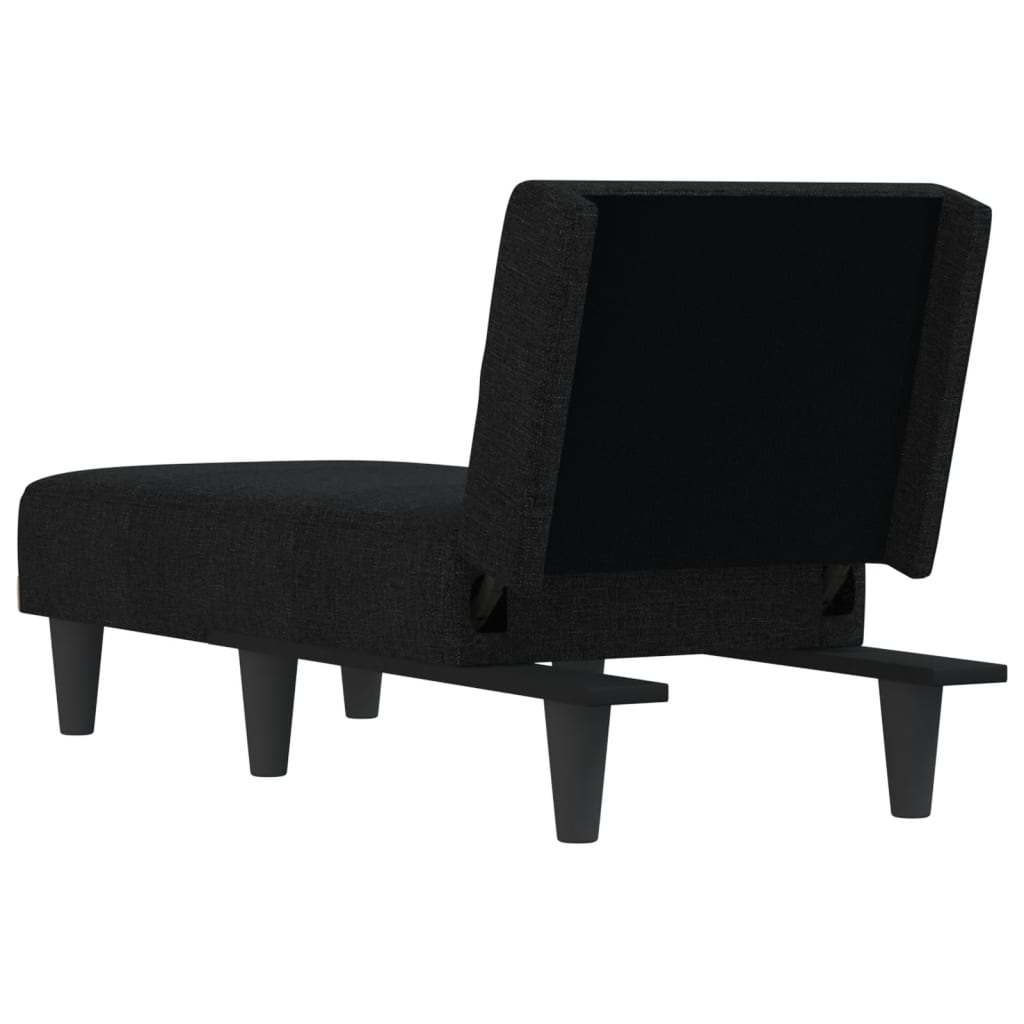 Chaise Longue in Tessuto Nero - homemem39