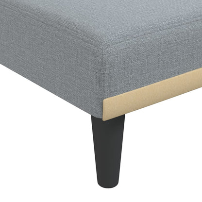 Chaise Longue in Tessuto Grigio Chiaro - homemem39