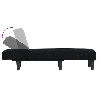 Chaise Longue in Tessuto Nero